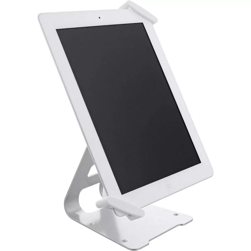 Tablet Halterung mit Sicherheitsschloss – Universelle Halterung für 10"-13" Tablets, abschließbar, weiß Tablet Halterung mit Sicherheitsschloss – Universelle Halterung für 10"-13" Tablets, abschließbar, weiß