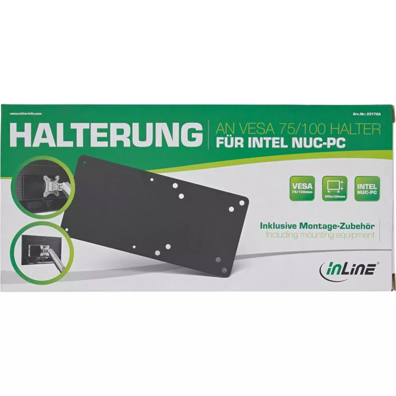 InLine® Halterung für Intel NUC-PC an VESA 75/100 Halter