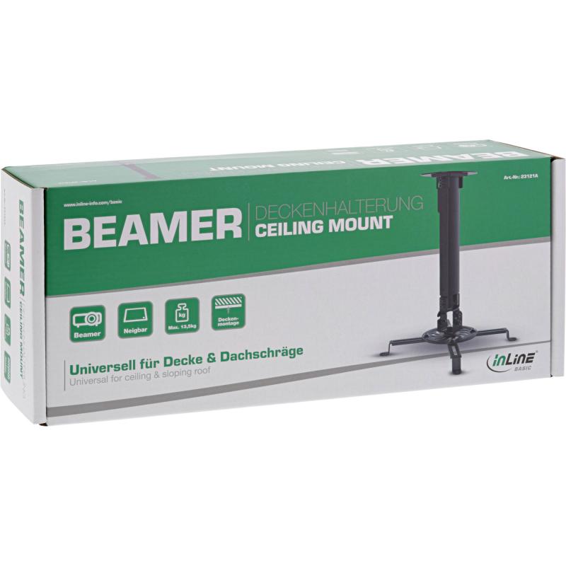 InLine® Basic Beamer Deckenhalterung 38-58cm max. 13,5kg