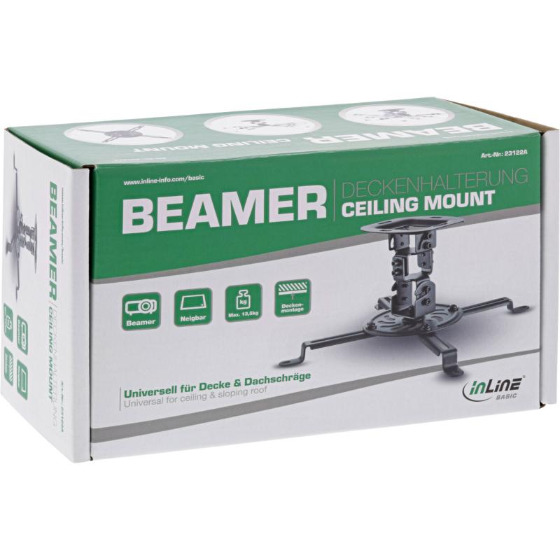 InLine® Basic Beamer Deckenhalterung 15cm max. 13,5kg