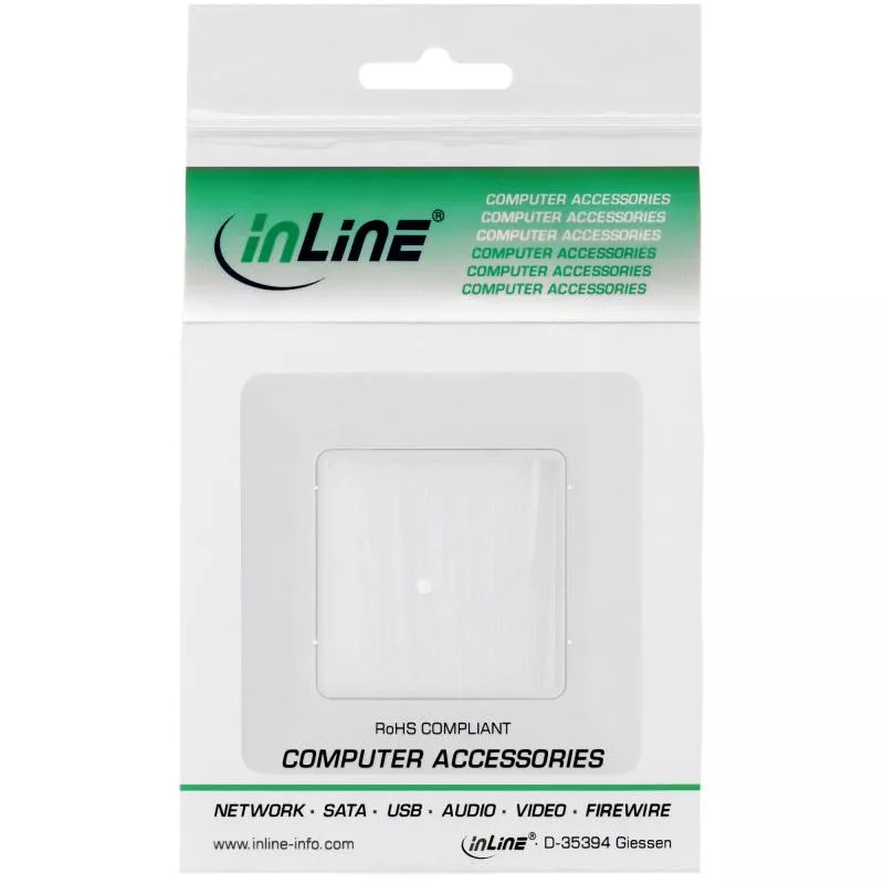 InLine® Rahmen mit Bürstendurchlass für TV weiß RAL9010