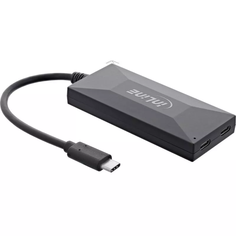 InLine® USB 3.2 Gen 1 OTG HUB USB Typ C zu 7 Port Typ A Aluminiumgehäuse schwarz ohne Netzteil