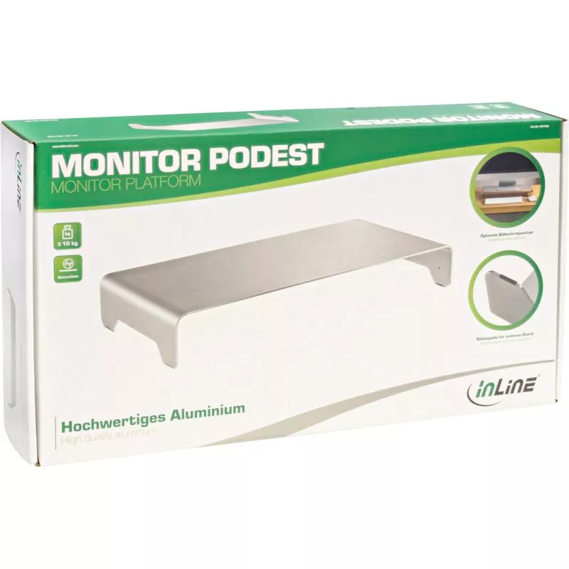 InLine® Monitor Podest Aluminium 63mm max. 10kg