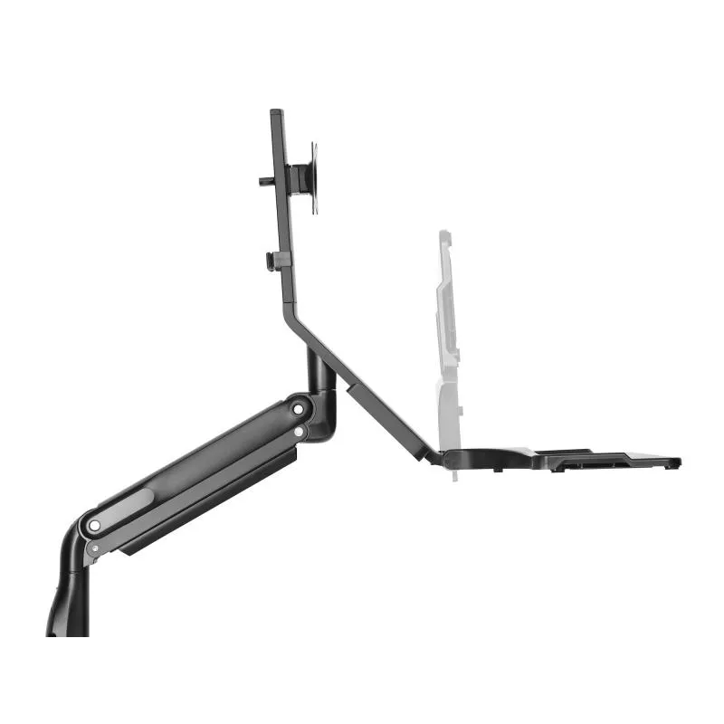 Workstation Tischhalterung mit Gasfederlifter & USB 3.0 – für Monitor bis 32", Tastatur & Maus, schwarz Workstation Tischhalterung mit Gasfederlifter & USB 3.0 – für Monitor bis 32", Tastatur & Maus, schwarz