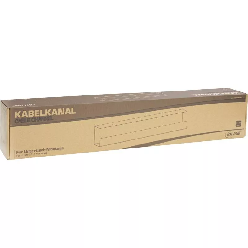 Kabelführungssystem für Untertisch-Montage, Stahl, Weiß, 600 mm