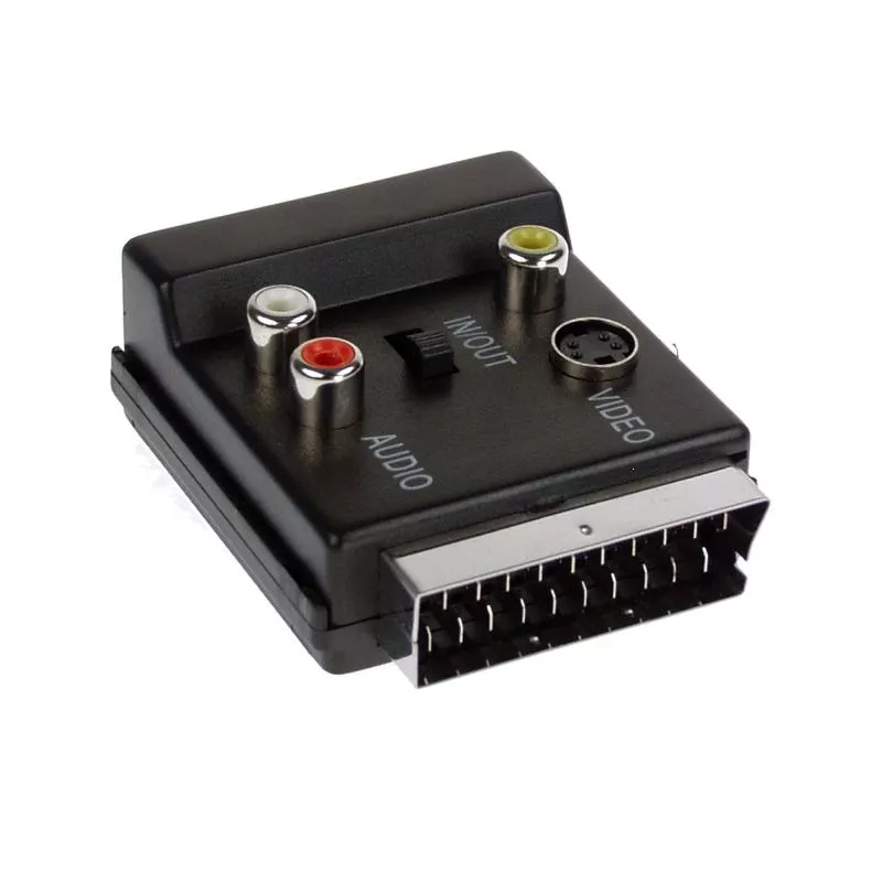 InLine® S-VHS/Scart Adapter Scart Stecker Buchse an 3x Cinch Buchse und 1x S-VHS Buchse