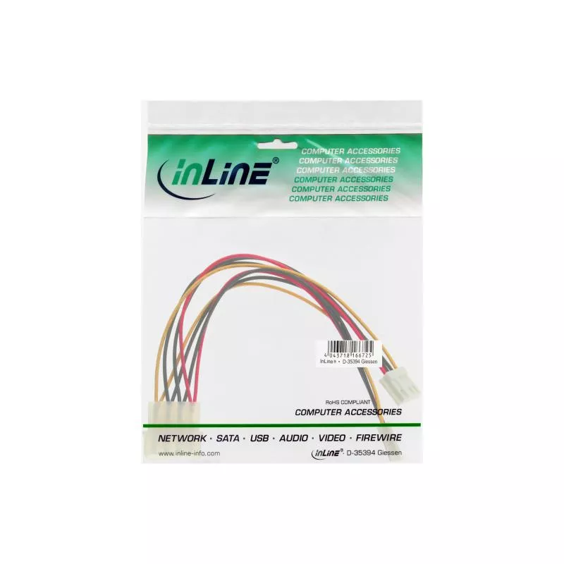 InLine® Strom Y-Kabel intern 1x 13,34cm (5,25") an 2x 8,89cm (3,5")