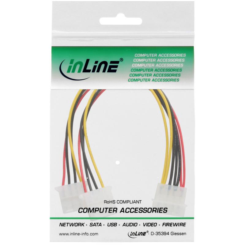 InLine® Strom Y-Kabel intern 1x 13,34cm (5,25") an 2x 13,34cm (5,25")