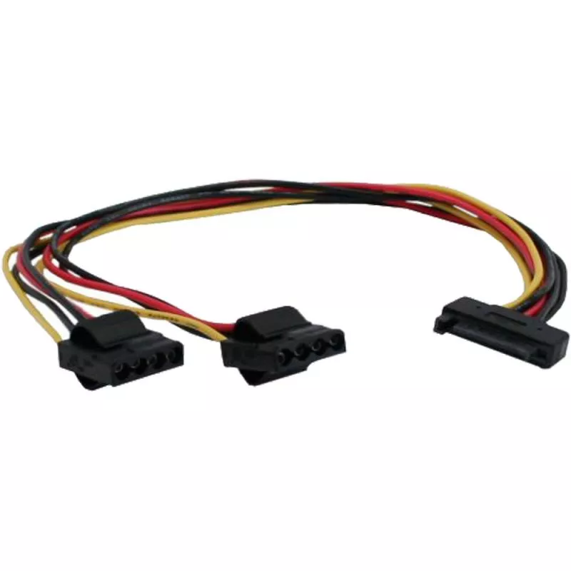 InLine® SATA Strom-Y-Kabel SATA Buchse an 2x 13,34cm (5,25") Stecker 0,3m