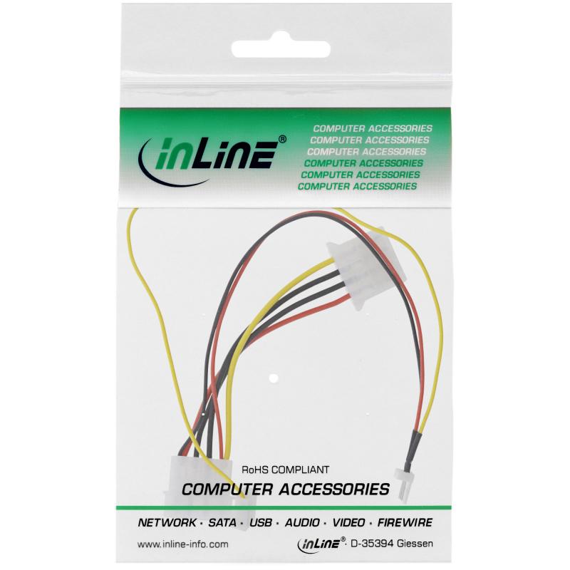 InLine® Lüfter Adapterkabel 12V zu 7V mit Tachosignal