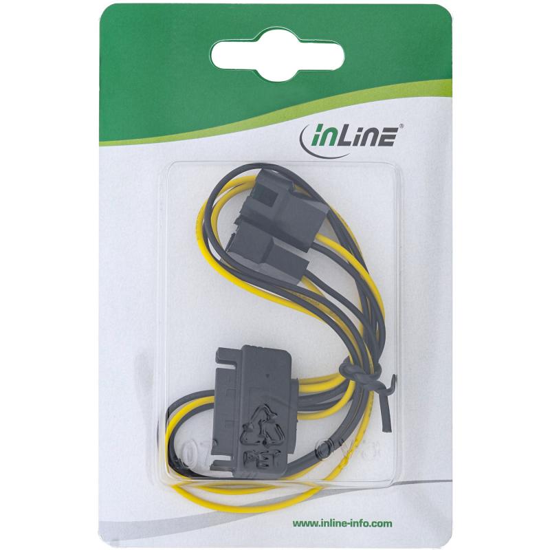 InLine® SATA Strom-Y-Kabel SATA Buchse an 2x Lüfter (2pol) Stecker 0,3m