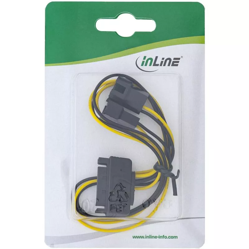 InLine® SATA Strom-Y-Kabel SATA Buchse an 2x Lüfter (2pol) Stecker 0,3m