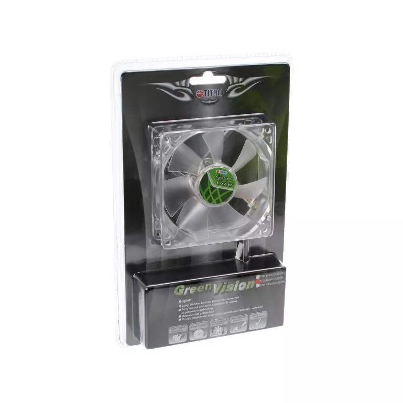 Titan TFD-9225GT12Z/V2(RB) Lüfter 92x92x25mm Green Vision