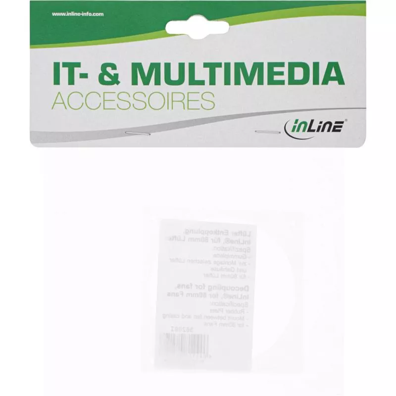InLine® Lüfter Entkopplung für 80mm Lüfter