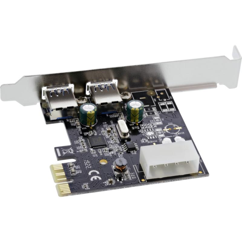 InLine® Schnittstellenkarte 2x USB 3.0 PCIe inkl. Low-Profile Slotblech