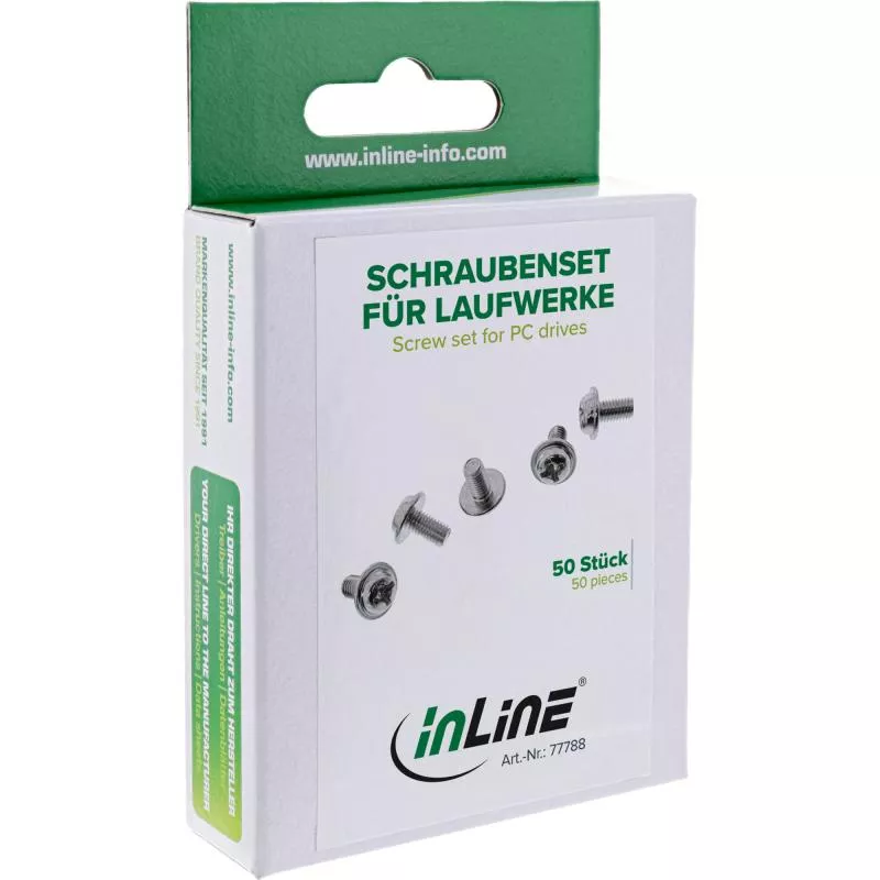Laufwerks-Schrauben M3x6,3 mm – silber – 50-teilig