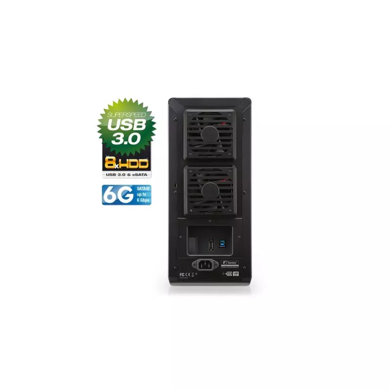 FANTEC QB-X8US3-6G Storagegehäuse 8x3,5" SATA HDD/SSD USB3.0 eSATA