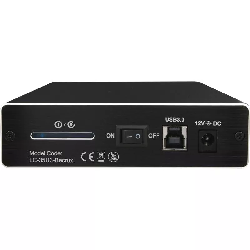 LC-Power LC-35U3-Becrux externes 3,5"-SATA-Gehäuse USB 3.0 Alu schwarz