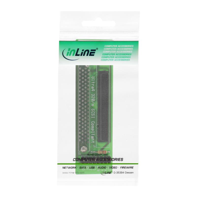 InLine® SCSI-SCA U320 Adapter 80pol Buchse auf 68pol mini Sub D Buchse