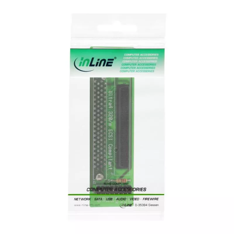 InLine® SCSI-SCA U320 Adapter 80pol Buchse auf 68pol mini Sub D Buchse InLine® SCSI-SCA U320 Adapter 80pol Buchse auf 68pol mini Sub D Buchse