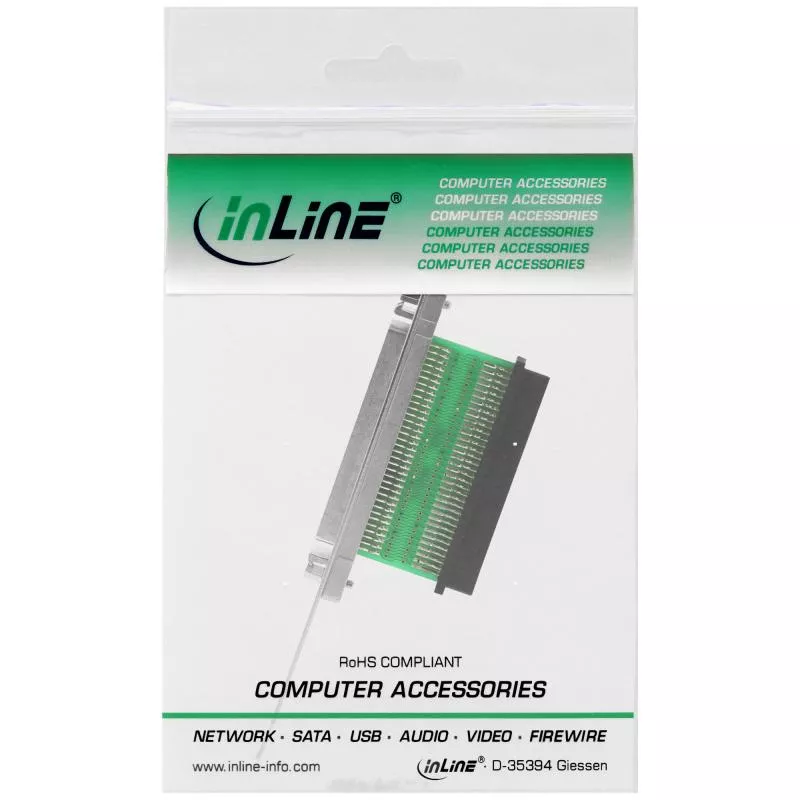 InLine® SCSI III U320 Slotblech 68pol mini Sub D Buchse/Buchse innen/außen InLine® SCSI III U320 Slotblech 68pol mini Sub D Buchse/Buchse innen/außen
