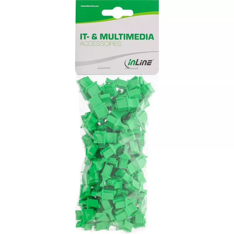 InLine® Staubschutz für RJ45 Buchse Farbe: grün 100er Pack