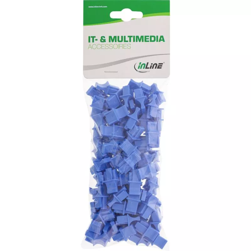 InLine® Staubschutz für RJ45 Buchse Farbe: blau 100er Pack