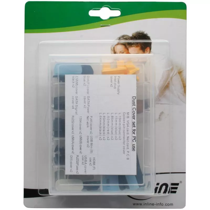 InLine® Staubschutz-Set für Computer-Schnittstellen 44-teilig
