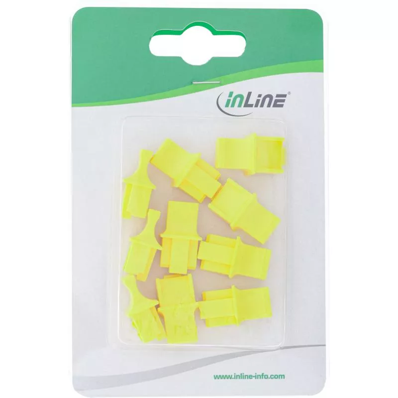 InLine® Staubschutz für RJ45 Buchse Farbe: gelb 10er Blister