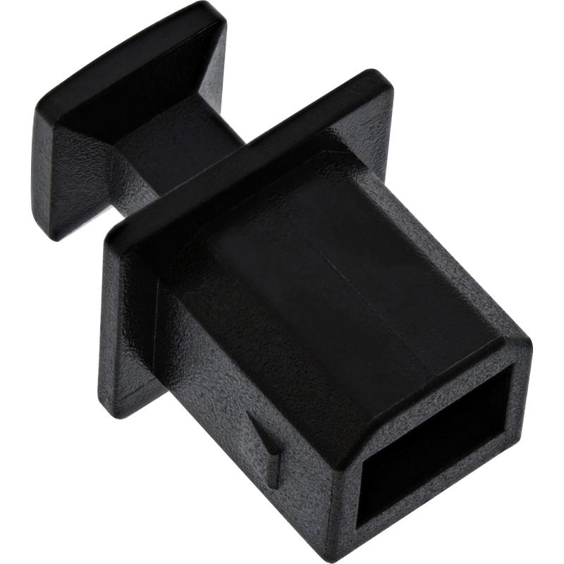 InLine® Staubschutz für USB B Buchse schwarz 50er Pack