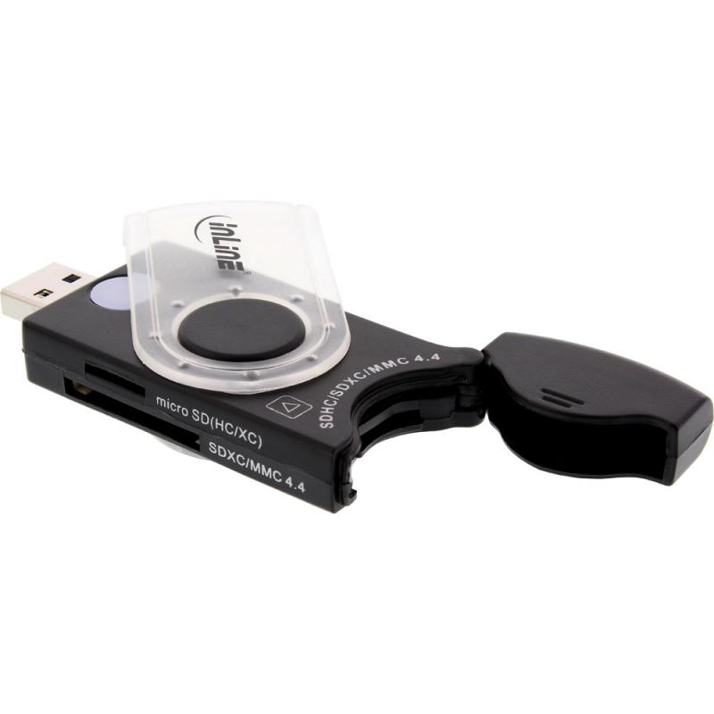 InLine® USB 3.0 Mobile Card Reader mit 2 Laufwerken für SD, SDHC, SDXC, microSD