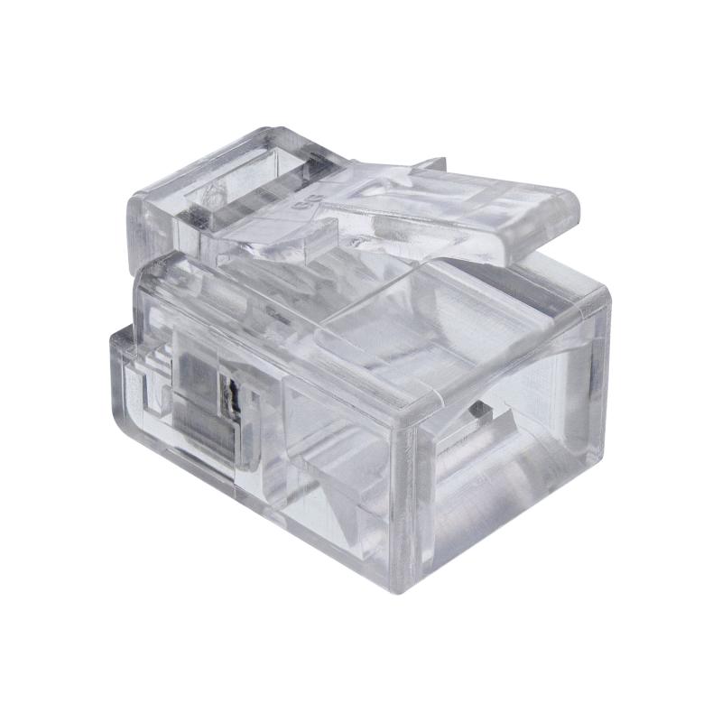 RJ11 Modularstecker 6P4C – Zum Crimpen auf Rundkabel, 10er Pack