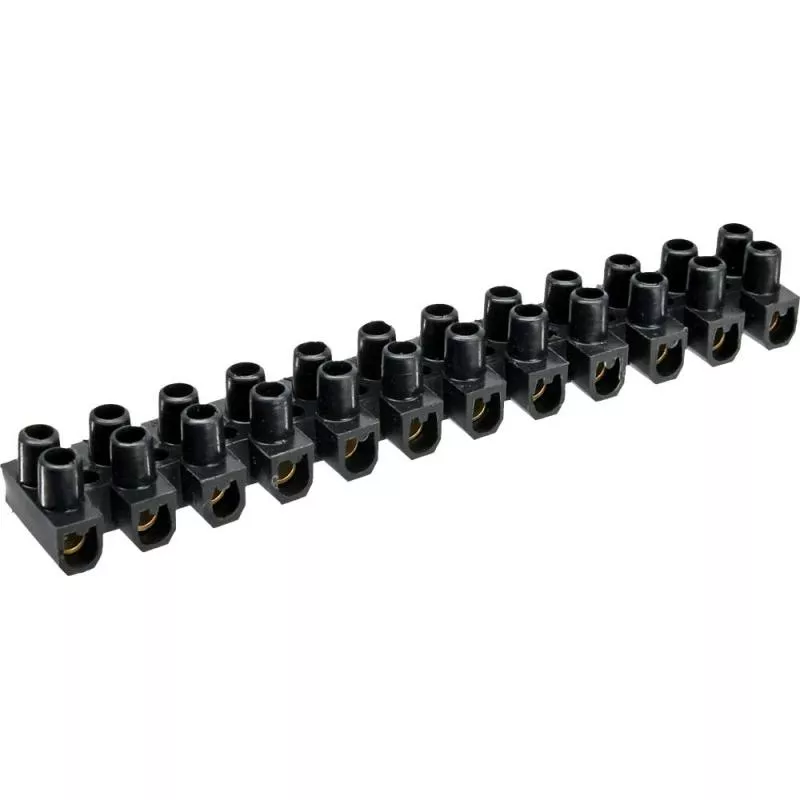 InLine® Lüsterklemme 6mm² 12er Reihe schwarz 10 Stück