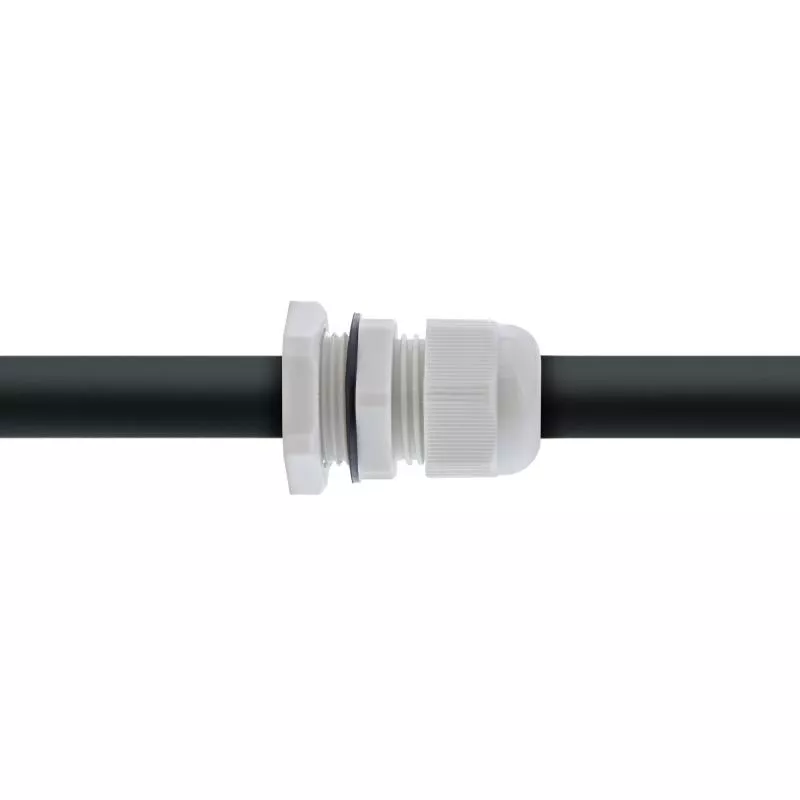 InLine® Kabeldurchführung PG 7 Nylon IP68 3,5-6mm grau 10 Stück