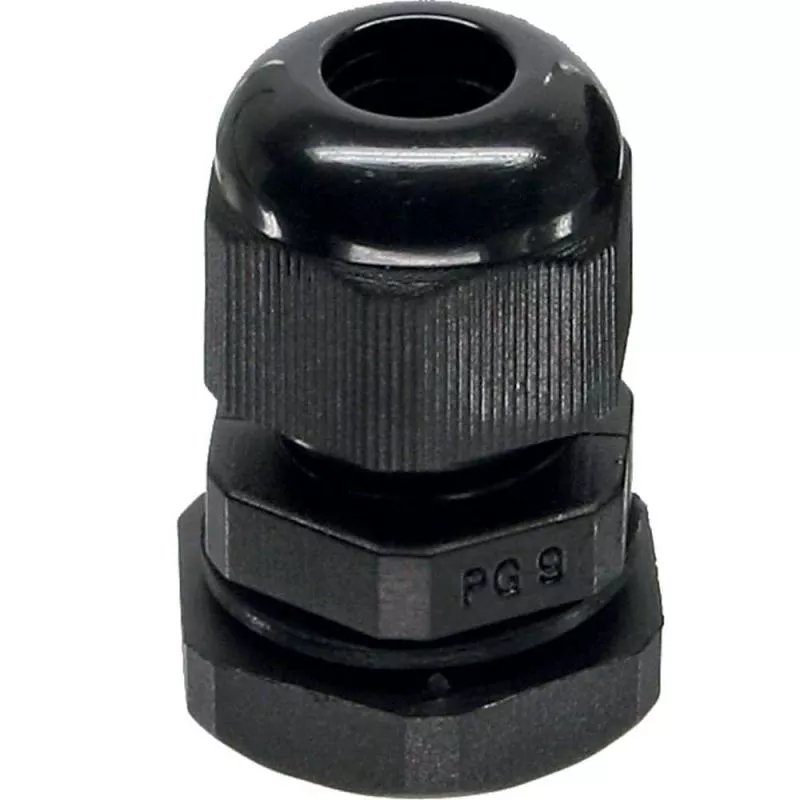 InLine Kabeldurchführung PG 7 Nylon IP68 3,5-6mm schwarz 10 Stück