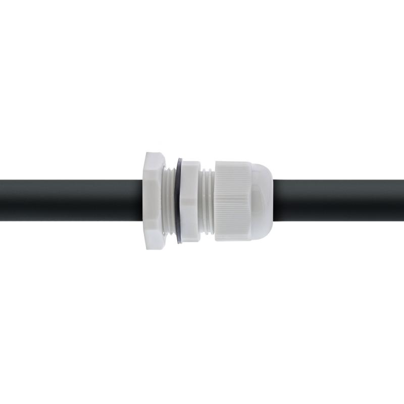InLine® Kabeldurchführung PG 9 Nylon IP68 4-8mm grau 10 Stück
