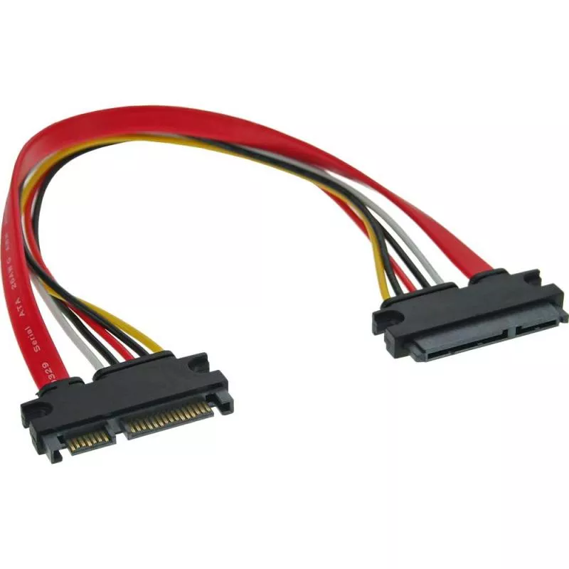 InLine® SATA+Strom Verlängerung intern SATA 6Gb/s + Strom Stecker / Buchse 0,5m