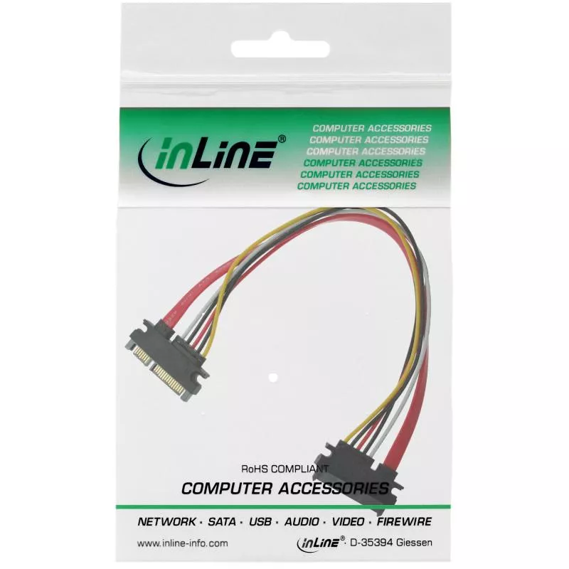 InLine® SATA+Strom Verlängerung intern SATA 6Gb/s + Strom Stecker / Buchse 0,5m InLine® SATA+Strom Verlängerung intern SATA 6Gb/s + Strom Stecker / Buchse 0,5m