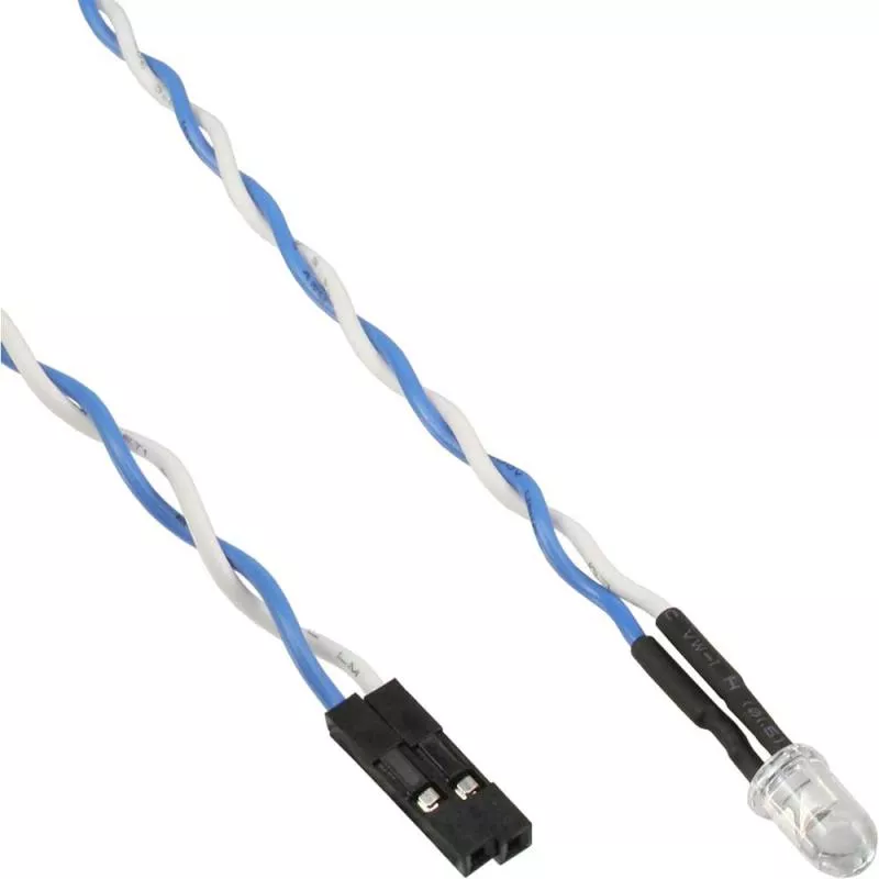 InLine® HDD-LED / Power-LED für Mainboard-Anschluss blau 5mm 0,8m