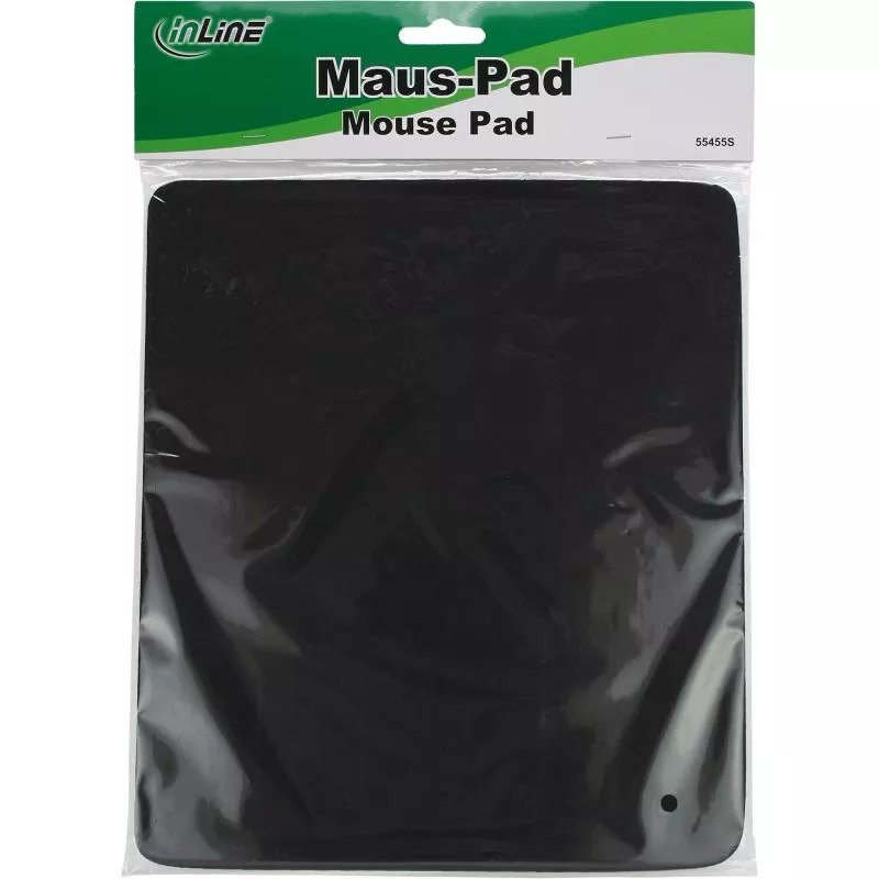 InLine® Maus-Pad schwarz 250x220x6mm