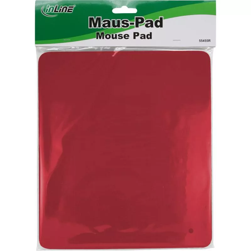 InLine® Maus-Pad rot 250x220x6mm