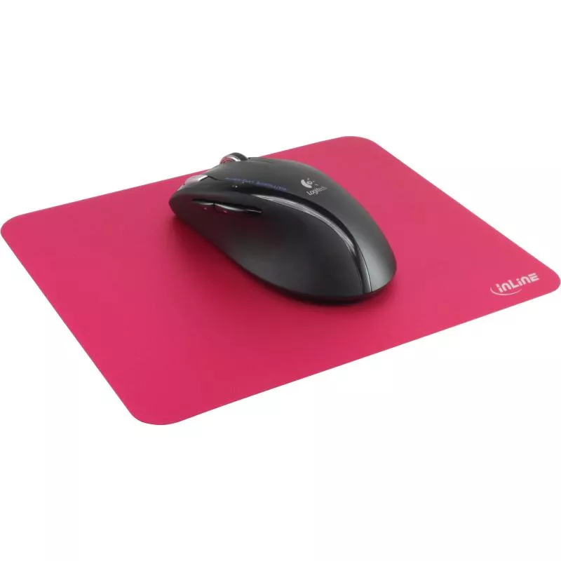 InLine® Maus-Pad Laser ultradünn rot 220x180x0,4mm