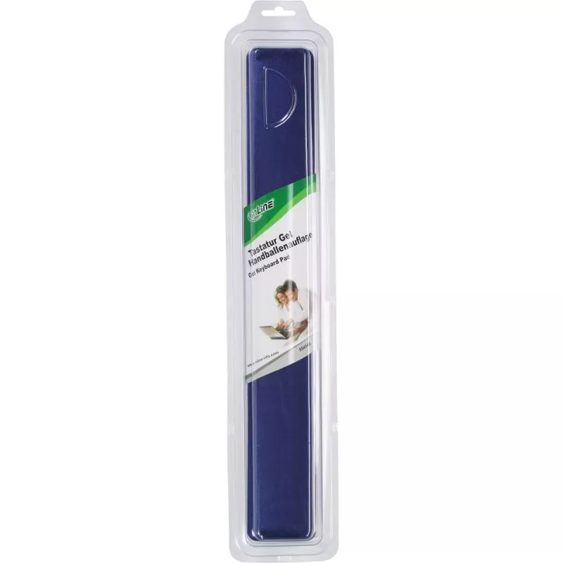 InLine® Tastatur-Pad blau Gel Handballenauflage 464x60x23mm