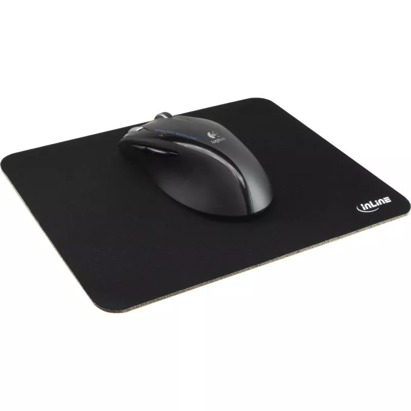 InLine® Maus-Pad Recycled schwarz 230x190x2,5mm