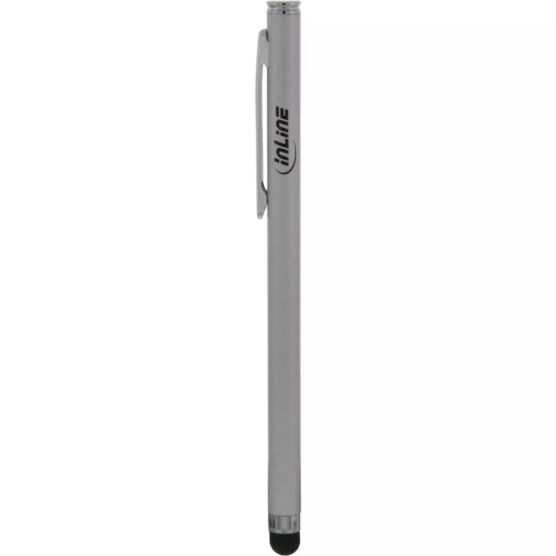 InLine Stylus Stift für Touchscreens von Smartphone und Tablet silber