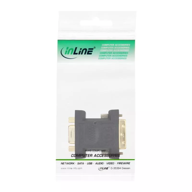 InLine® DVI-A Adapter Analog 12+5 Stecker auf 15pol HD Buchse (VGA) vergoldet InLine® DVI-A Adapter Analog 12+5 Stecker auf 15pol HD Buchse (VGA) vergoldet