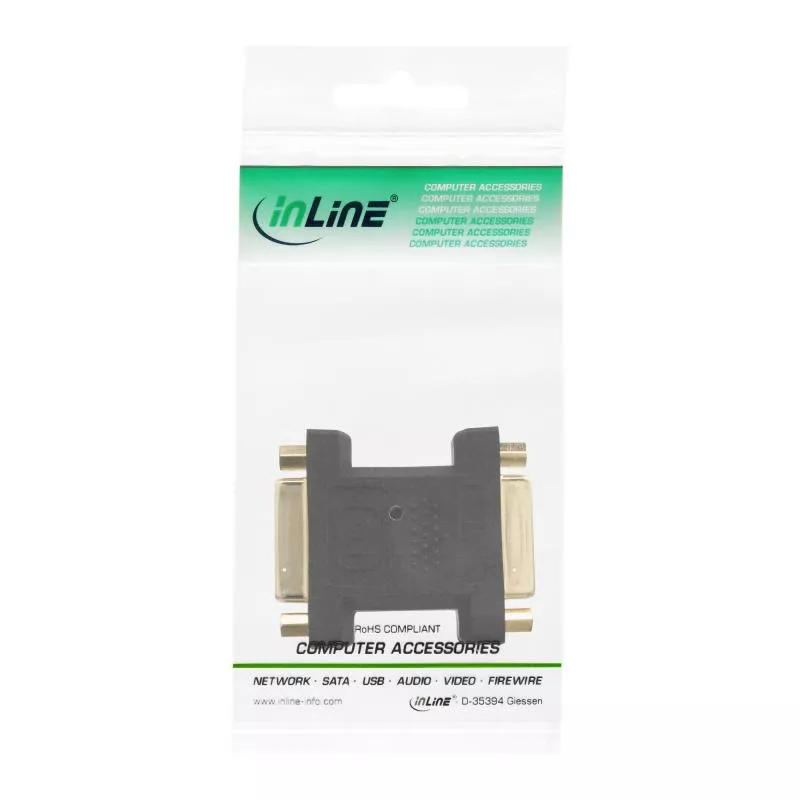 InLine® DVI-I Adapter Digital + Analog 24+5 Buchse / Buchse vergoldet InLine® DVI-I Adapter Digital + Analog 24+5 Buchse / Buchse vergoldet