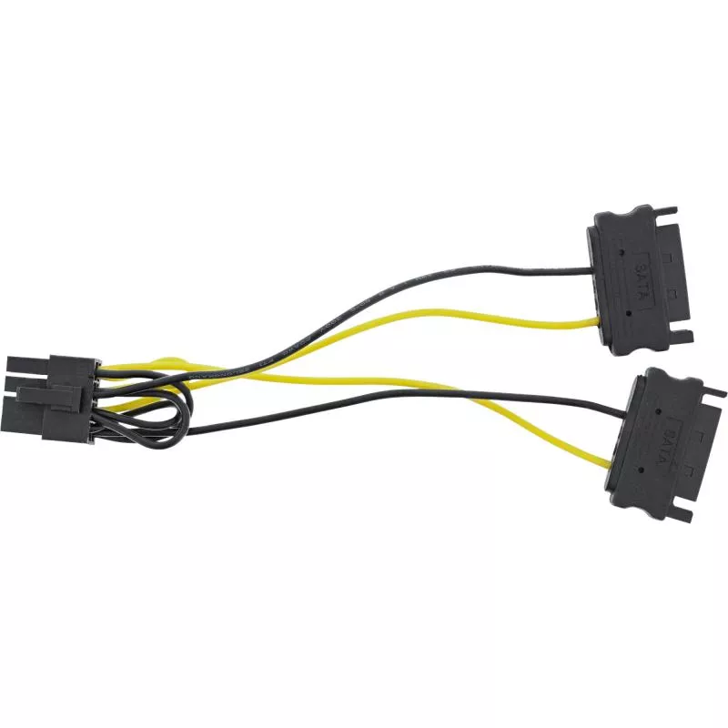 InLine® Stromadapter intern 2x SATA zu 8pol für PCIe (PCI-Express) Grafikkarten 0,15m