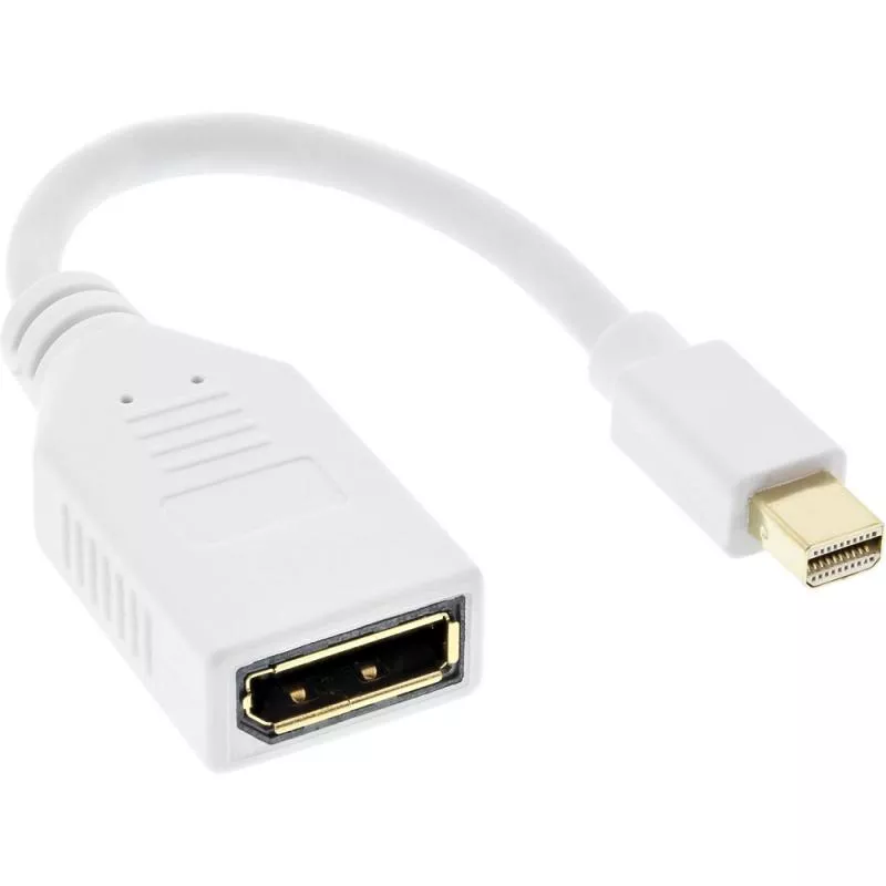 InLine® Kabel Mini DisplayPort Stecker zu DisplayPort Buchse 4K2K weiß 0,15m InLine® Kabel Mini DisplayPort Stecker zu DisplayPort Buchse 4K2K weiß 0,15m