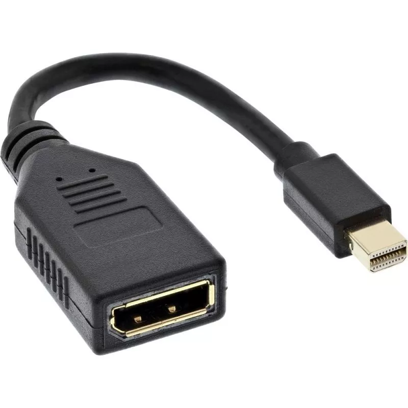 InLine® Kabel Mini DisplayPort Stecker zu DisplayPort Buchse 4K2K schwarz 0,15m InLine® Kabel Mini DisplayPort Stecker zu DisplayPort Buchse 4K2K schwarz 0,15m